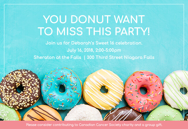 Bright, customizable kids party invitations with donation features