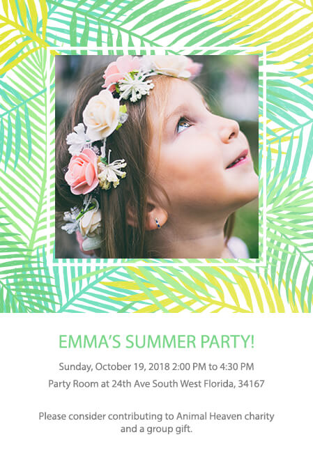 Custom kids party invites that support charities with every celebration